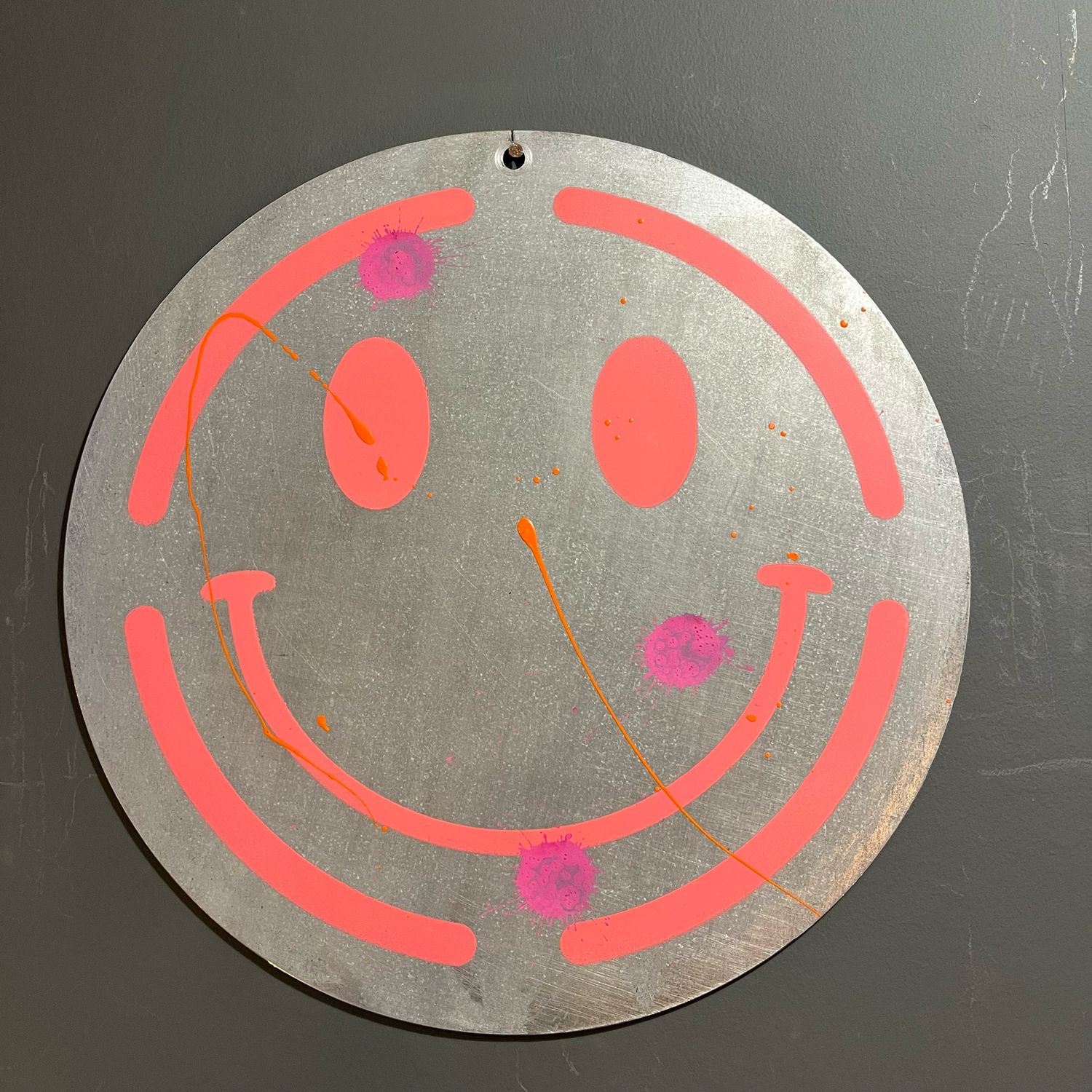 Smiley Art On Steel Disc