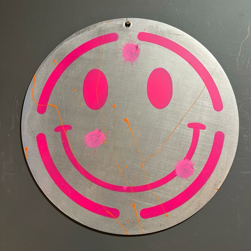 Smiley Art On Steel Disc