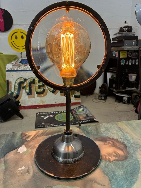 Reclaimed Lens Lamp (medium Lens)