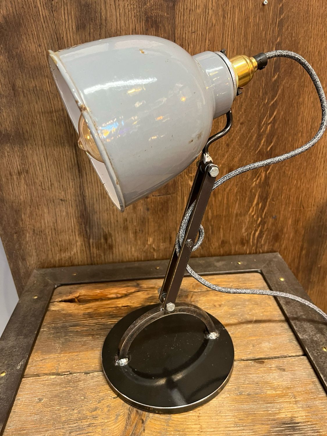 Benjamin Crysteel Enamel Shade Lamp
