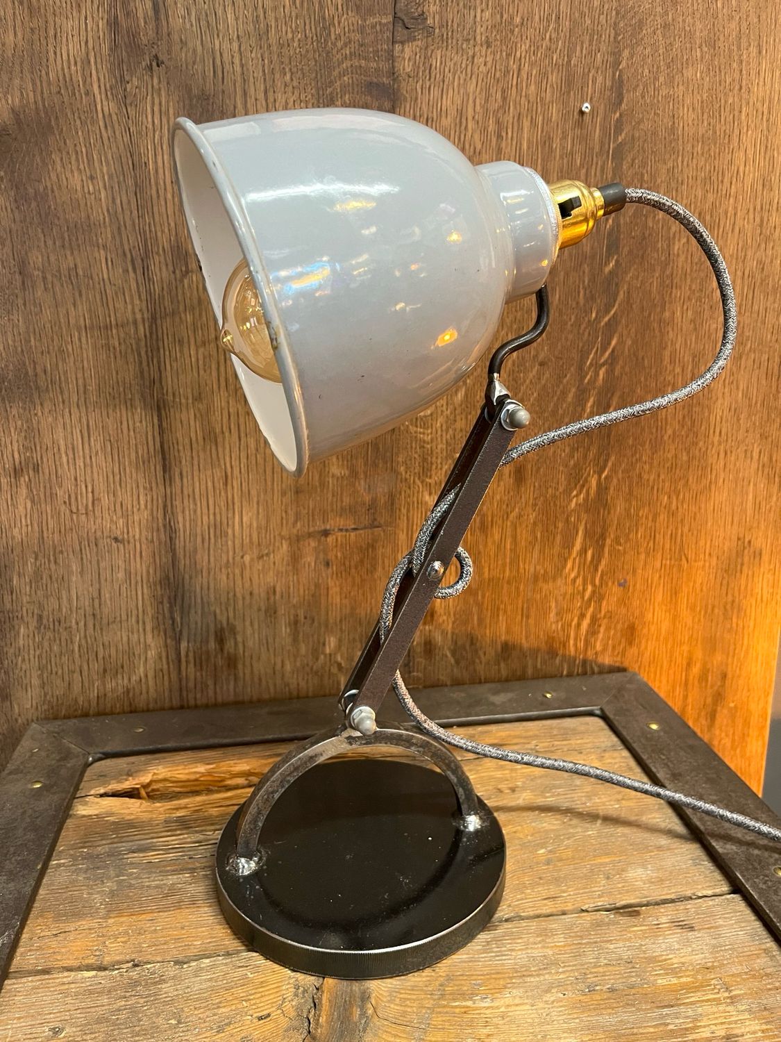 Benjamin Crysteel Enamel Shade Lamp