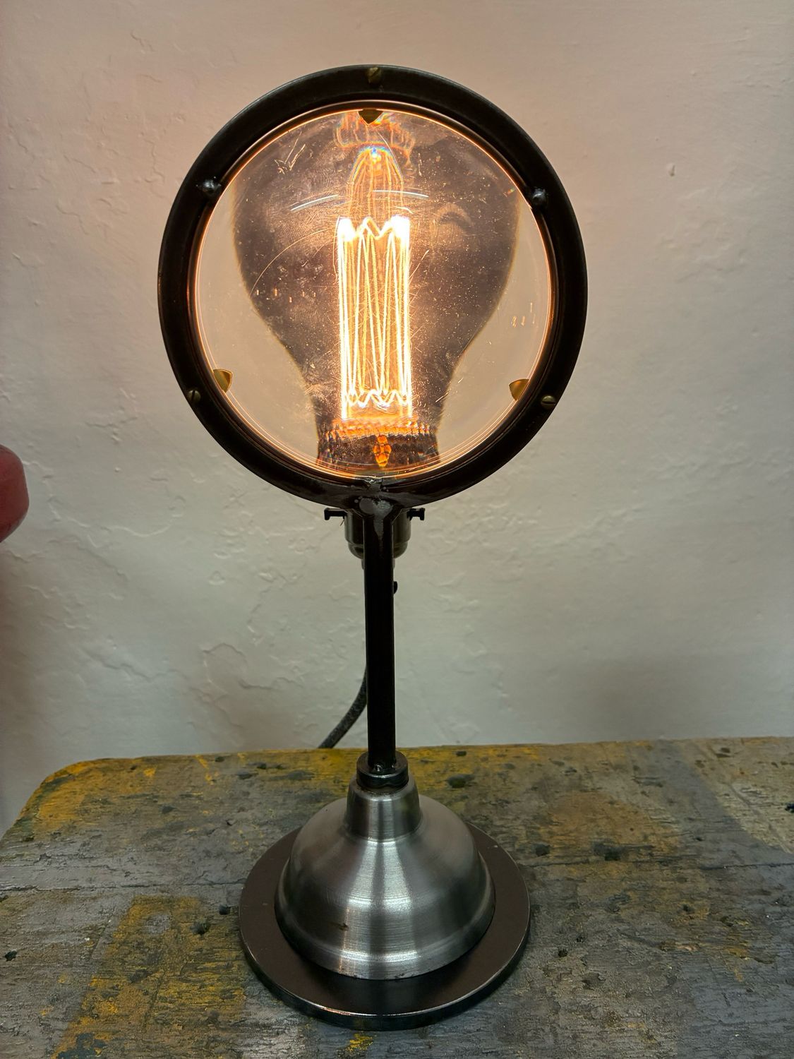 Reclaimed Lens Lamp