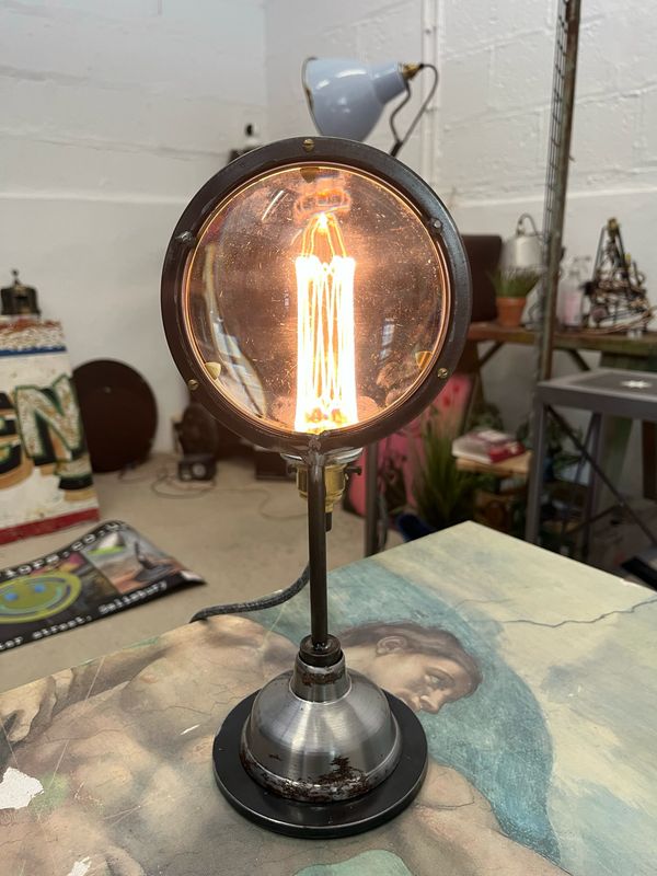 Reclaimed Lens Lamp
