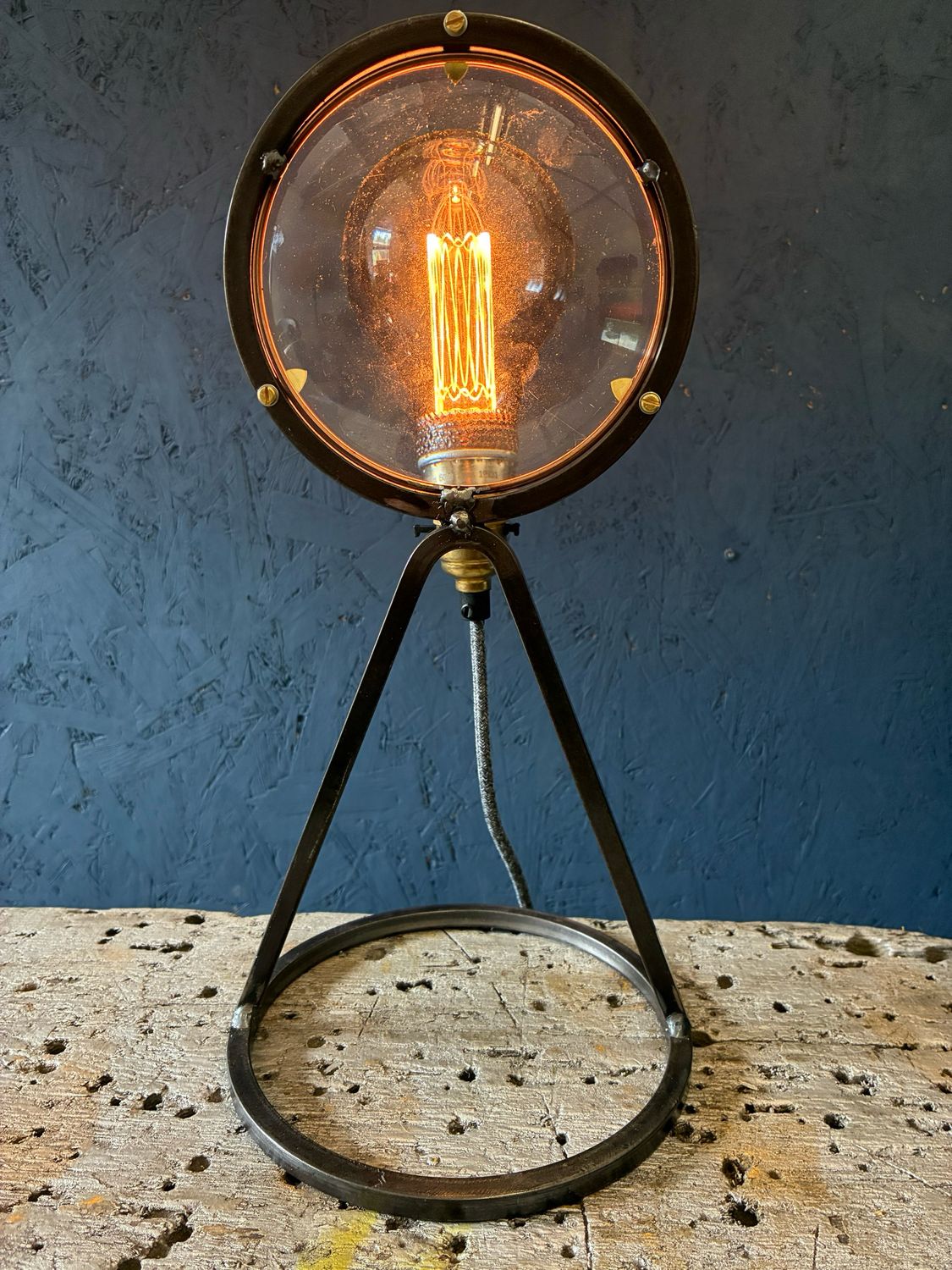 Reclaimed Lens Lamp