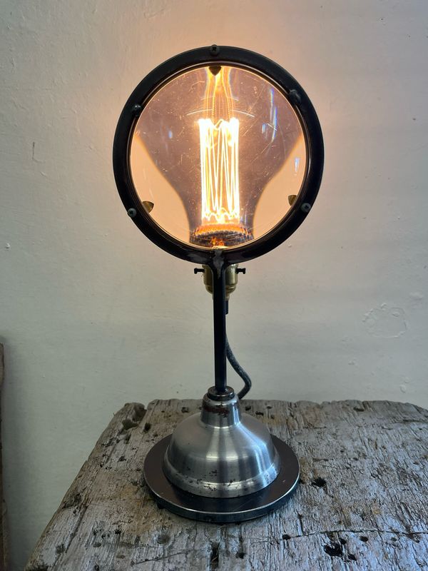 Reclaimed Lens Lamp