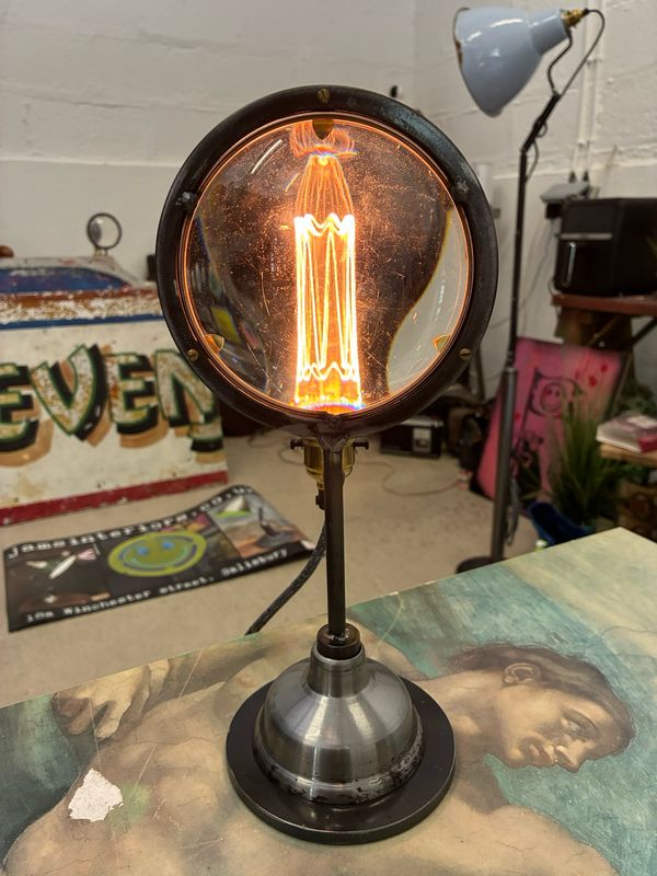 Reclaimed Lens Lamp