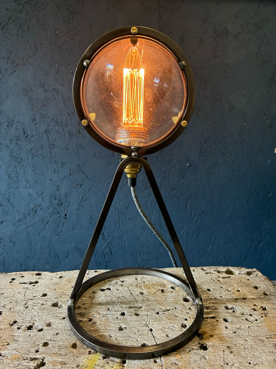 Reclaimed Lens Lamp