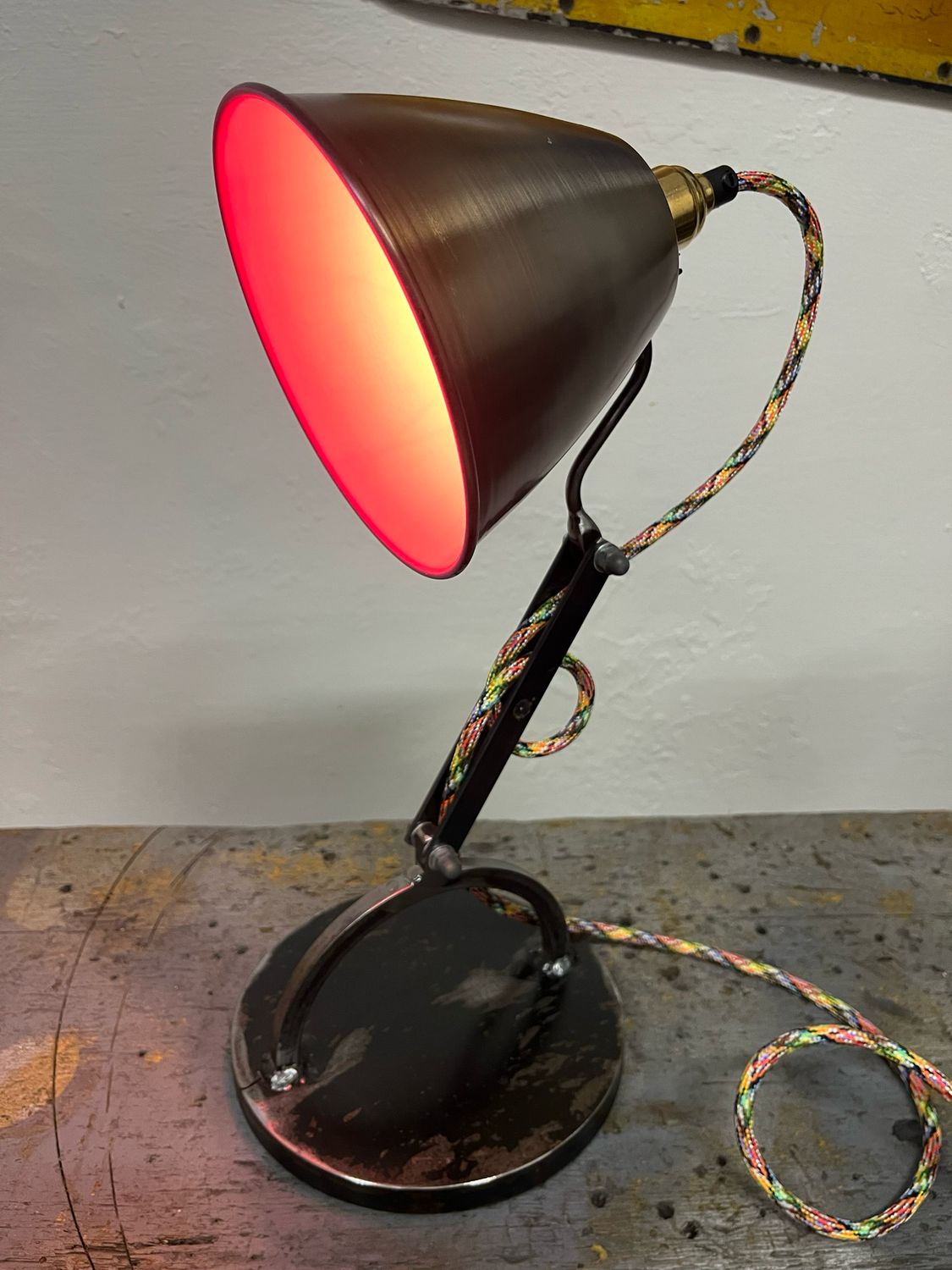 Colour Pop Industrial Desk Lamp (Pink)