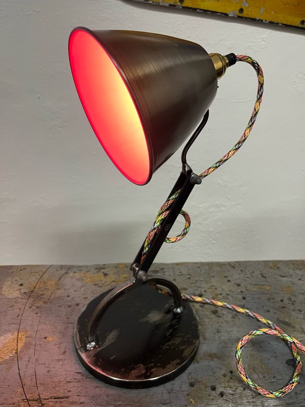 Colour Pop Industrial Desk Lamp (Pink)