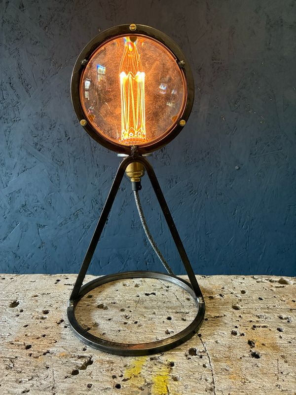 Reclaimed Lens Lamp