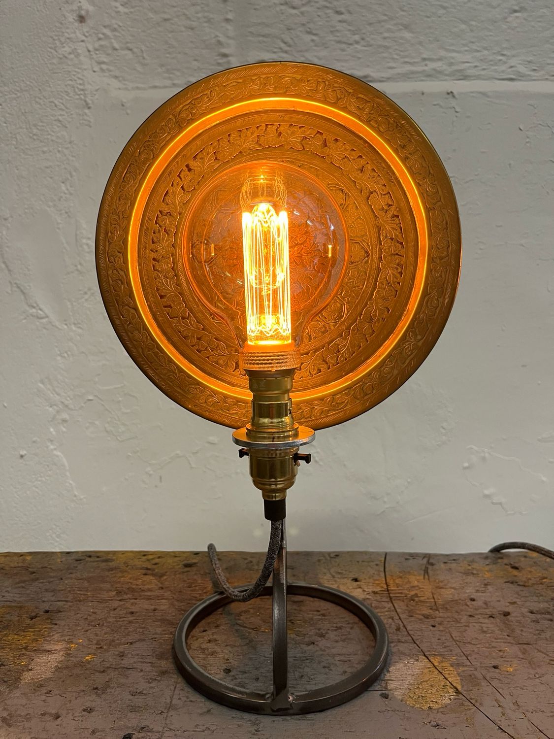 Brass Disc Lamp
