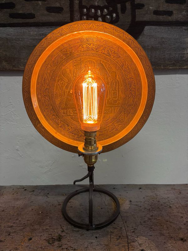 Brass Disc Lamp
