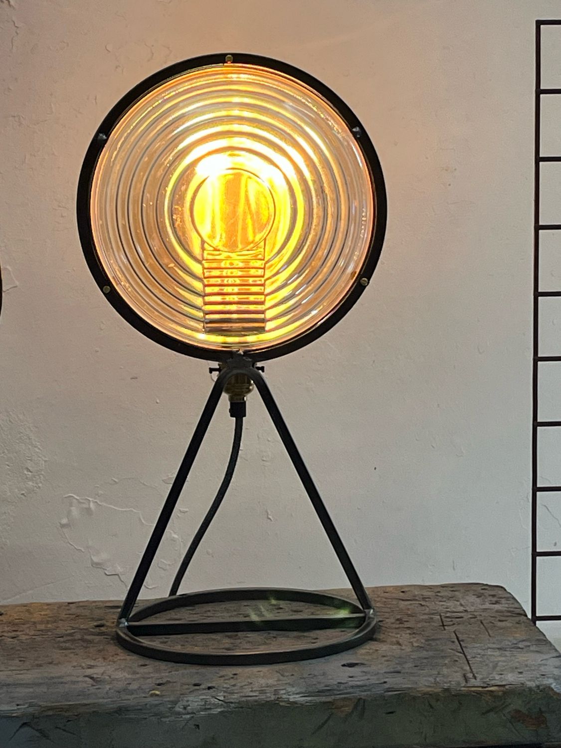 Antique Railway Signal Bullseye Lens