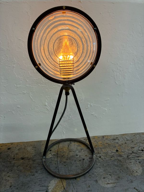 Antique Railway Signal Bullseye Lens