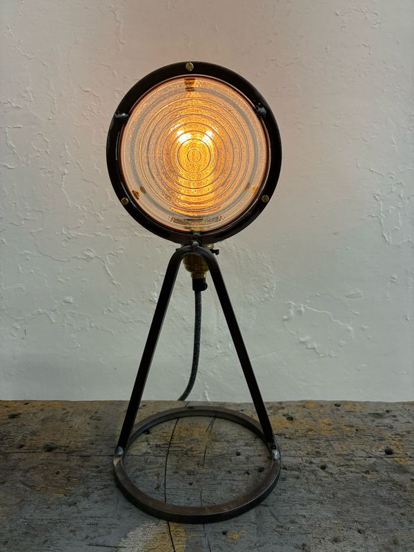 Vintage Fresnel Lens Lamp