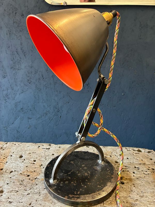 Colour Pop Industrial Desk Lamp (Orange)