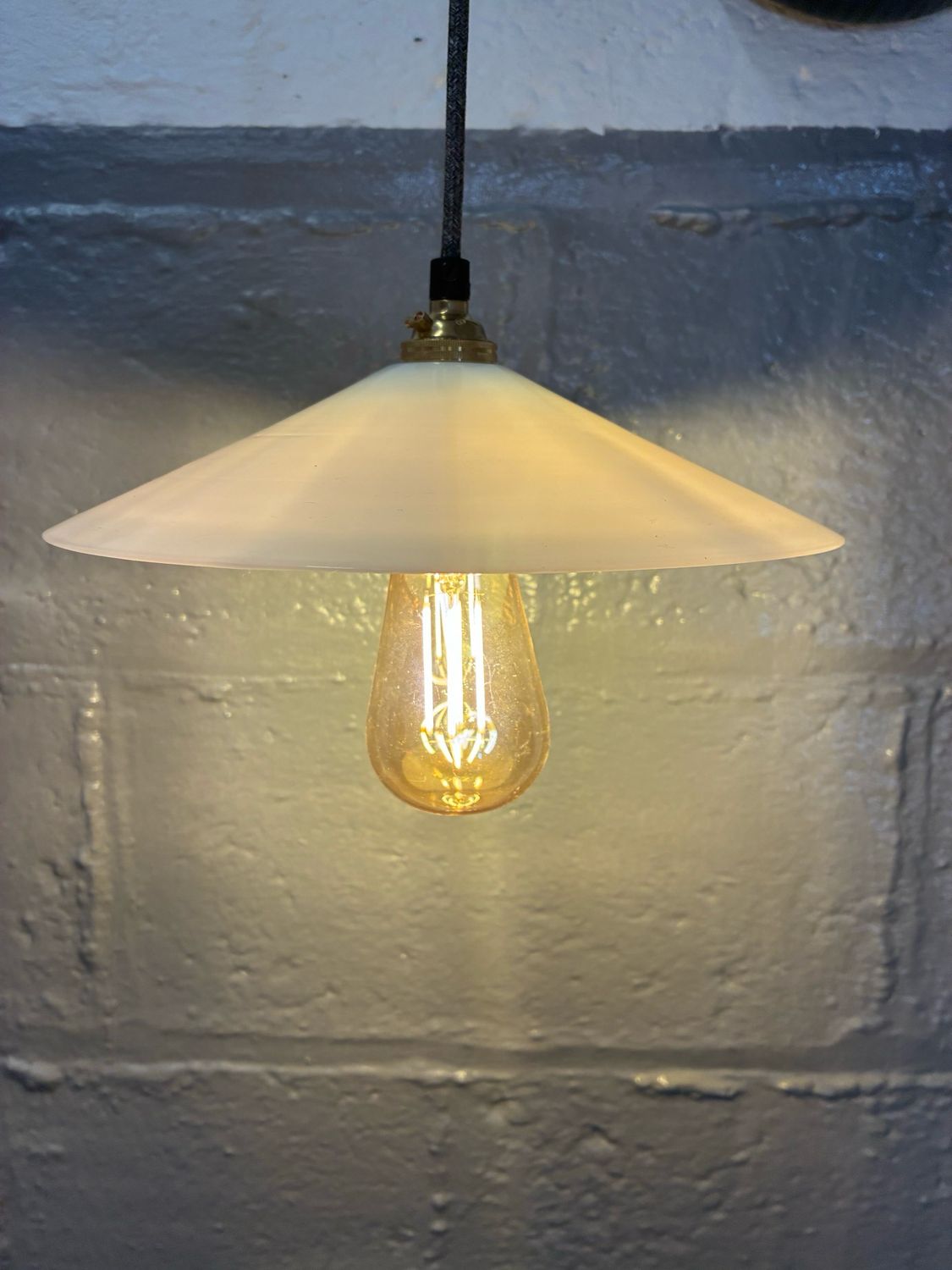 Vintage Milk Glass Ceiling Lamp