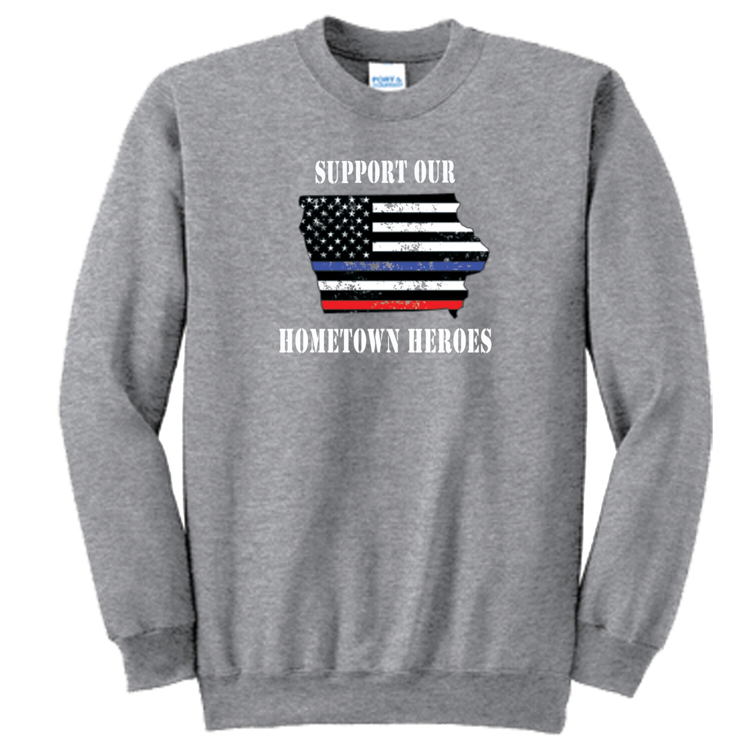 Crew neck Support our hometown heroes