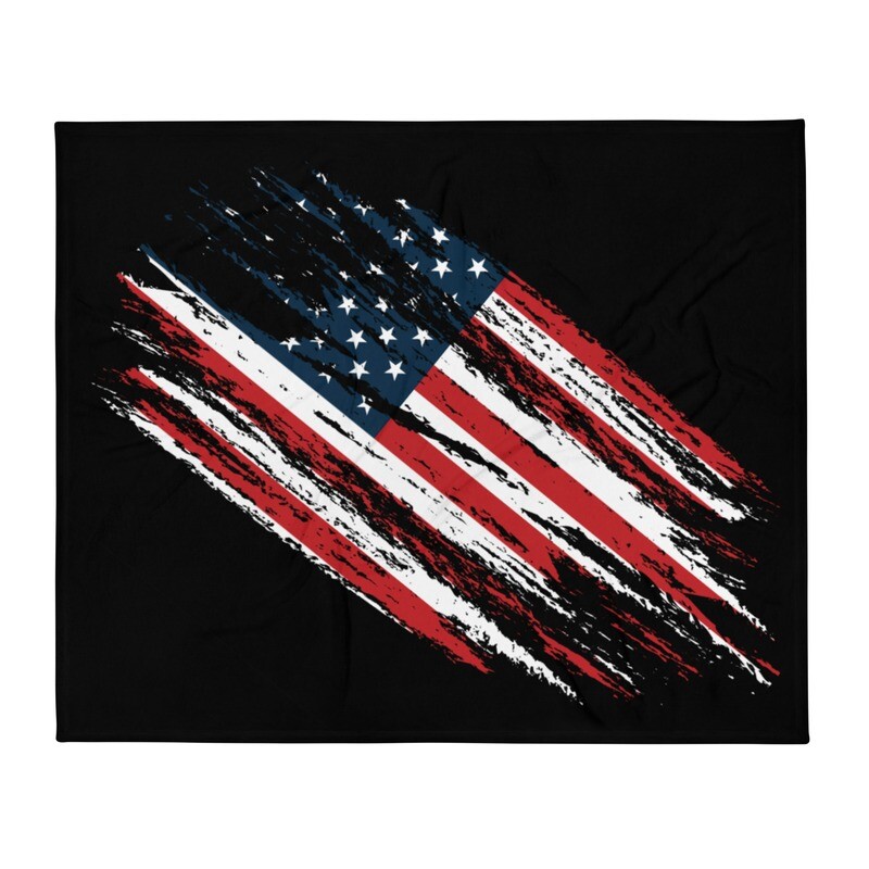 American Flag Throw Blanket