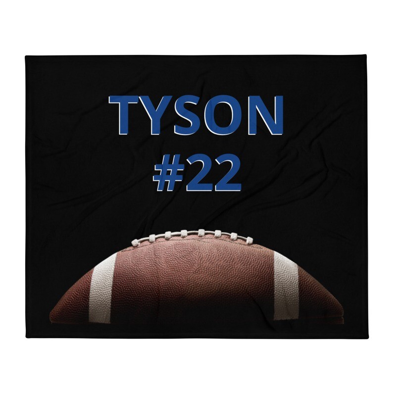 Customizable football Throw Blanket