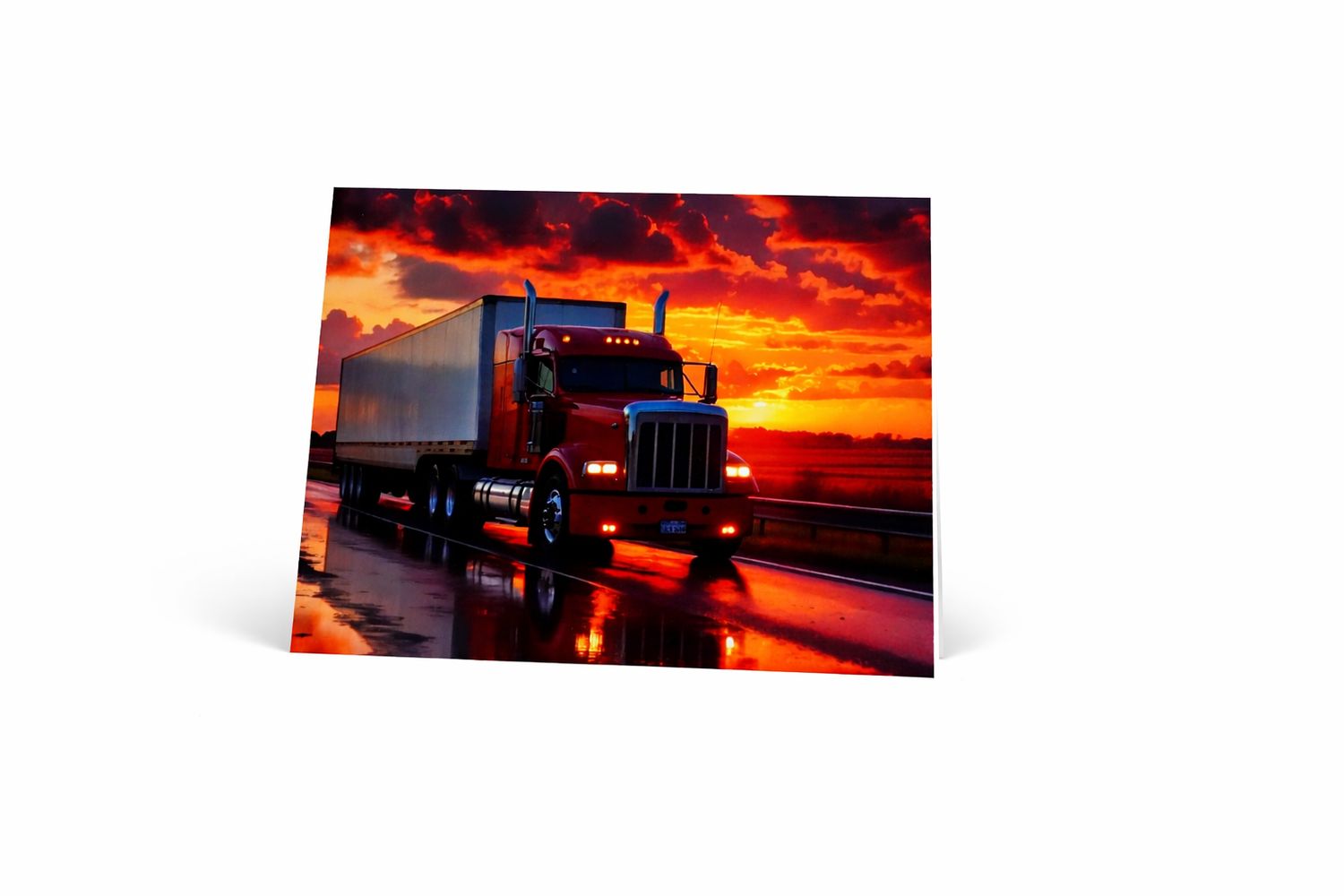 Sunset with Semi