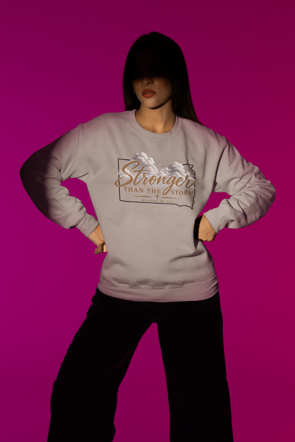 White Strong-Crewneck-adult