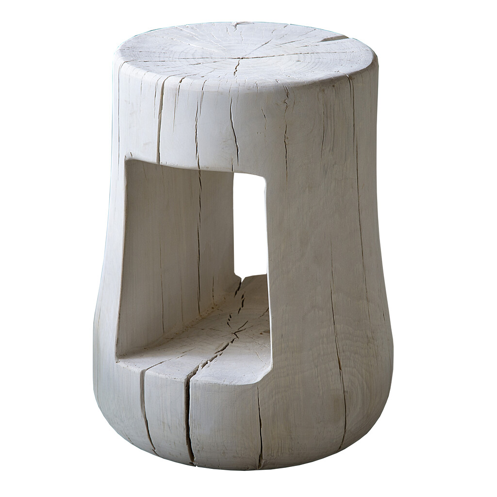 BLEACHED WOOD STOOL BLEACHED WOOD STOOL