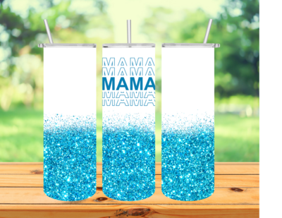 Blue Glitter Mama