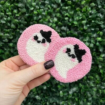 Ghost on Pink Car Coasters