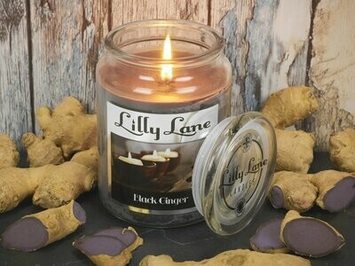 Lilly Lane Black Ginger 18oz Jar Candle