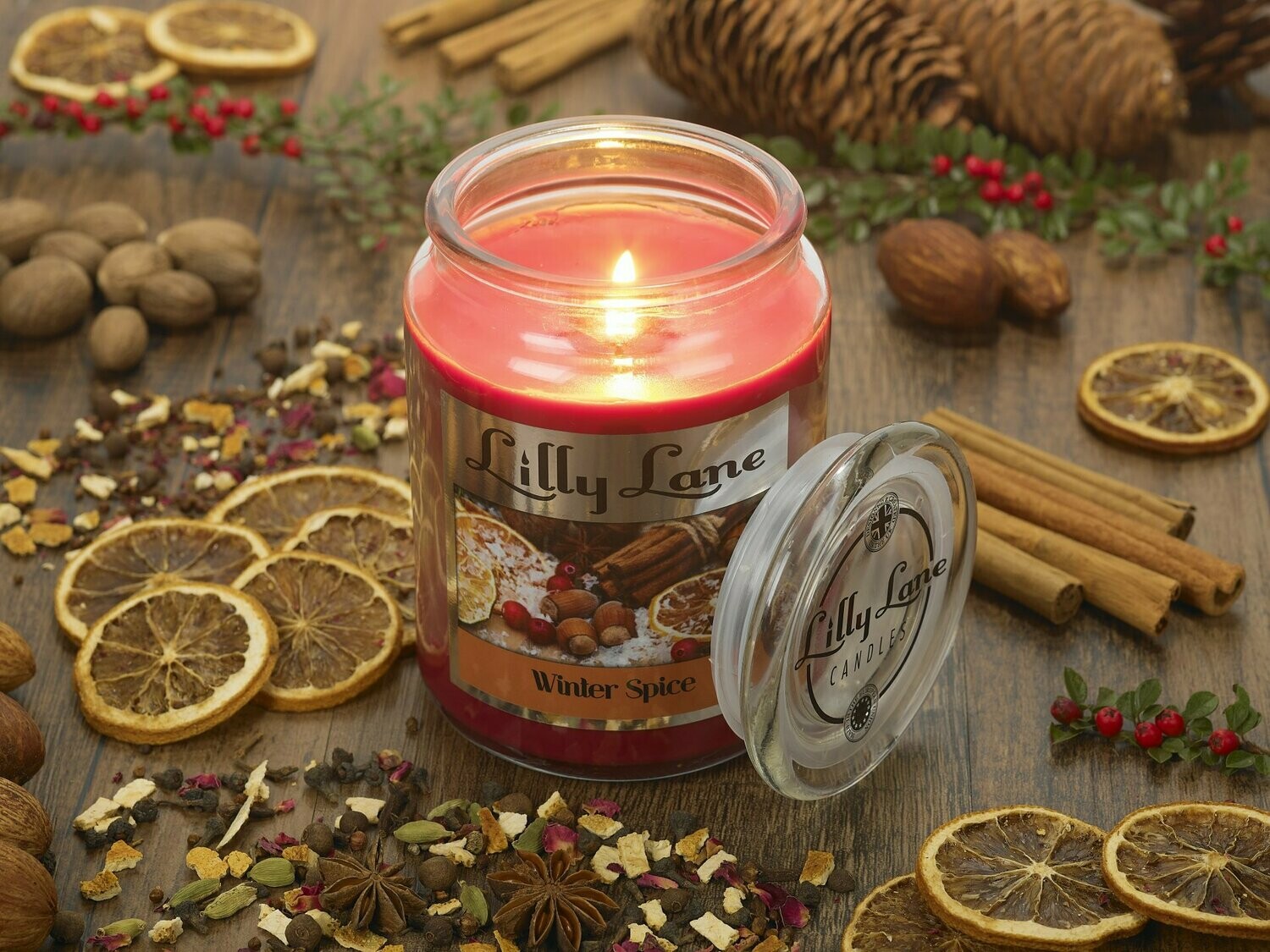 Lilly Lane Winter Spice 18oz Jar Candle
