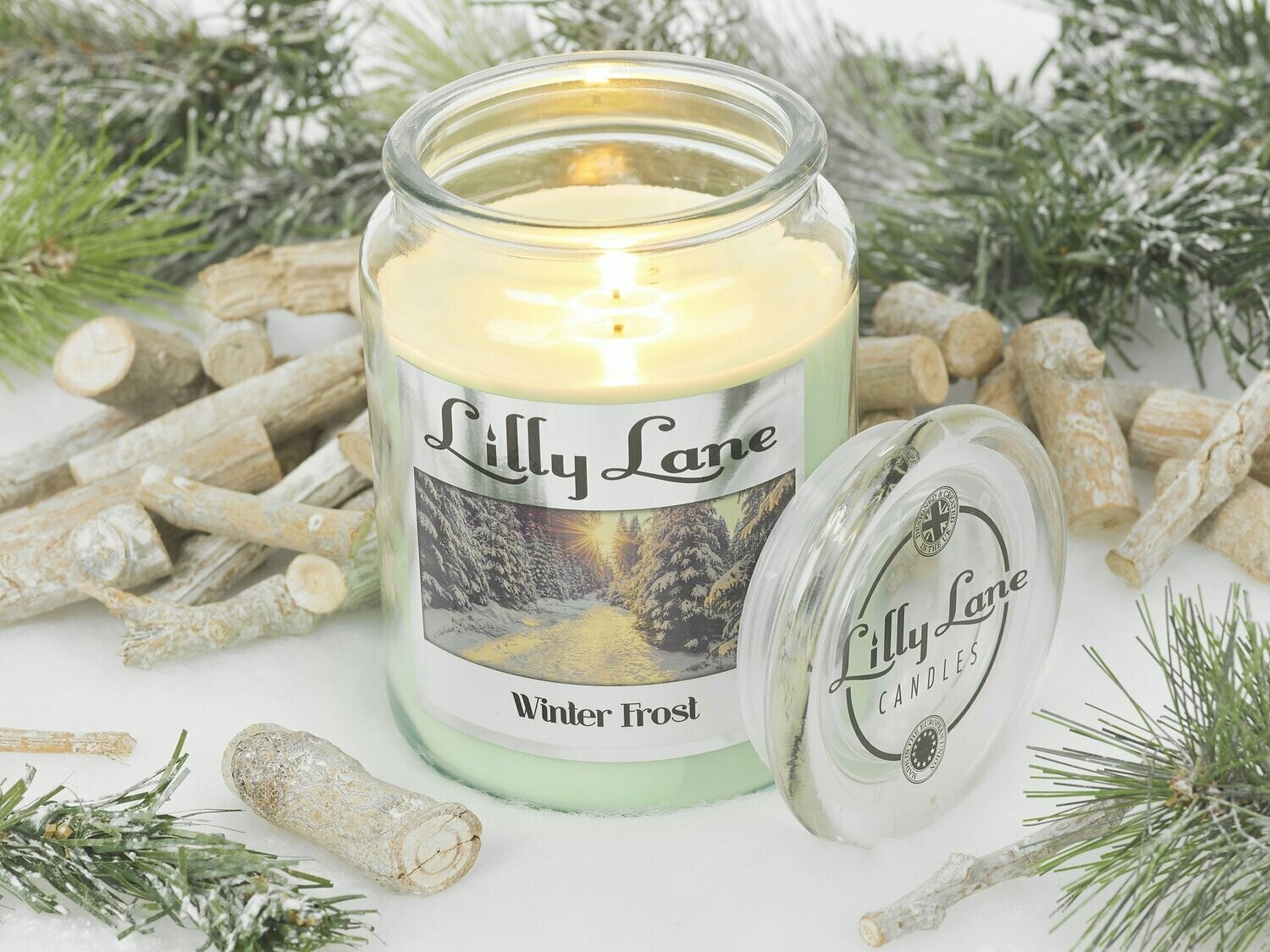 Lilly Lane 18oz Large Scented Candles In Glass Jar Fragrance Aromatic Home Gift 