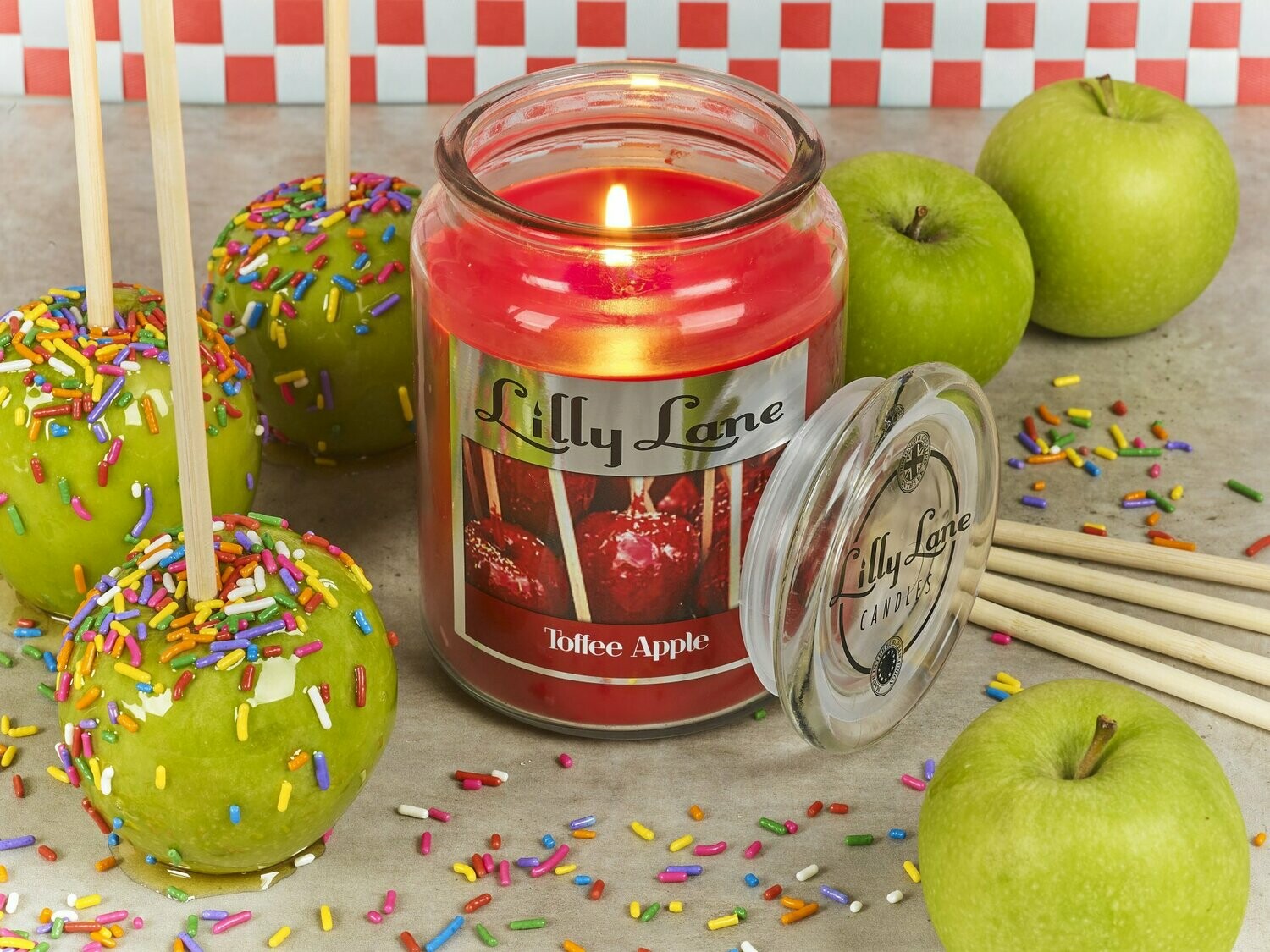 Lilly Lane Toffee Apple 18oz Jar Candle
