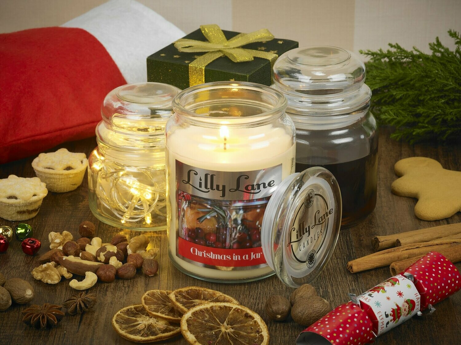 Lilly Lane Christmas In A Jar 18oz Jar Candle