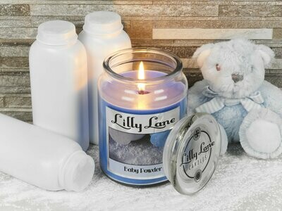 Lilly Lane Baby Powder 18oz Jar Candle Lilly Lane Baby Powder 18oz Jar Candle