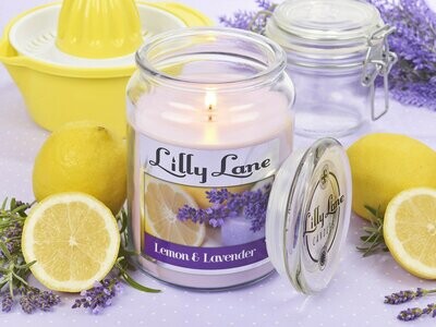 Lilly Lane Lavender and Lemon 18oz Jar Candle Lilly Lane Lavender and Lemon 18oz Jar Candle