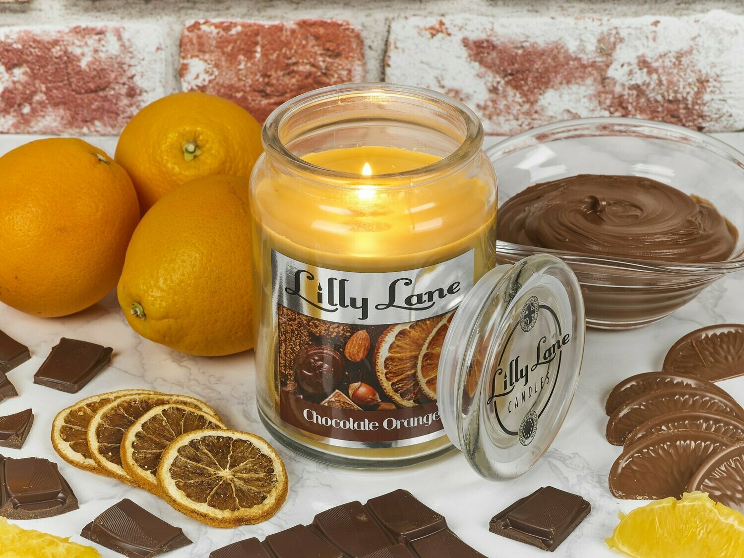 Lilly Lane Chocolate Orange 18oz Jar Candle Lilly Lane Chocolate Orange 18oz Jar Candle