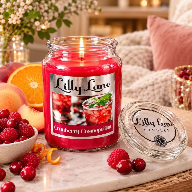 Lilly Lane Cranberry Cosmopolitan 18oz Jar Candle