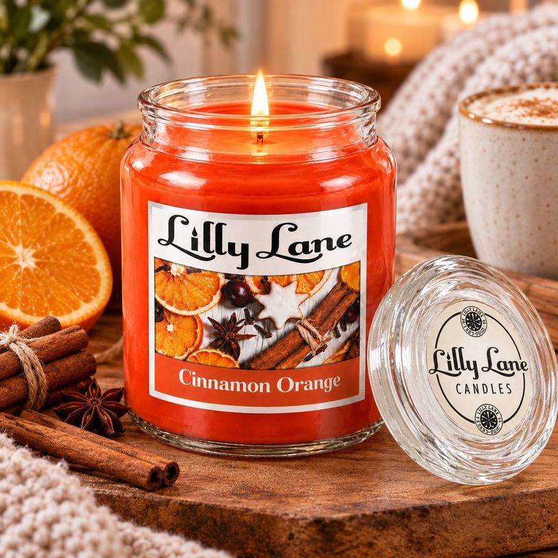 Lilly Lane Cinnamon Orange 18oz Jar Candle