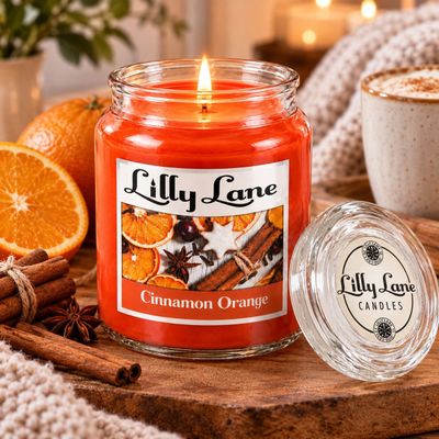 Lilly Lane Cinnamon Orange 18oz Jar Candle Lilly Lane Cinnamon Orange 18oz Jar Candle
