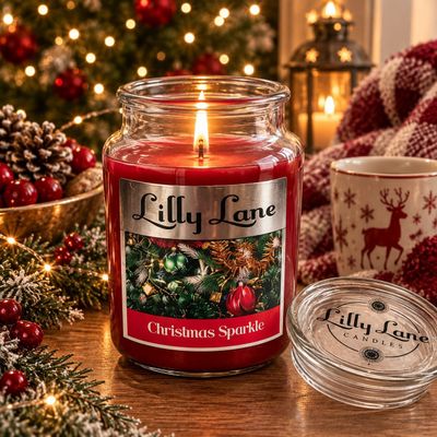 Lilly Lane Christmas Sparkle 18oz Jar Candle
