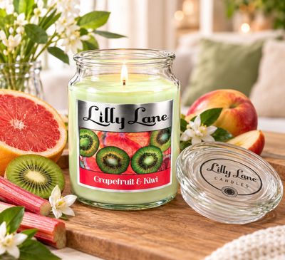 Lilly Lane Grapefruit & Kiwi 18oz Jar Candle Lilly Lane Grapefruit & Kiwi 18oz Jar Candle