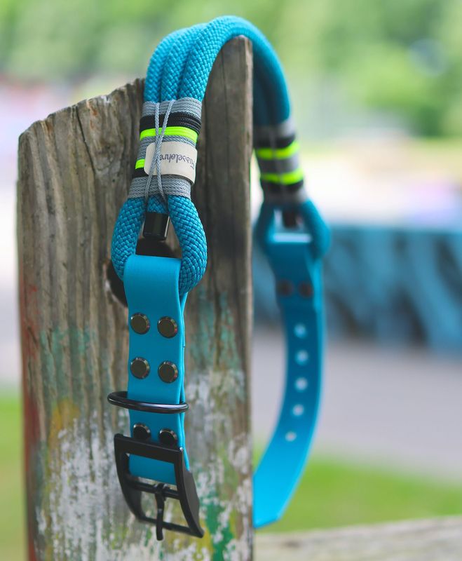*Sofortkauf* Halsband HU 39-45cm Premium Tau *Sofortkauf* Halsband HU 39-45cm Premium Tau