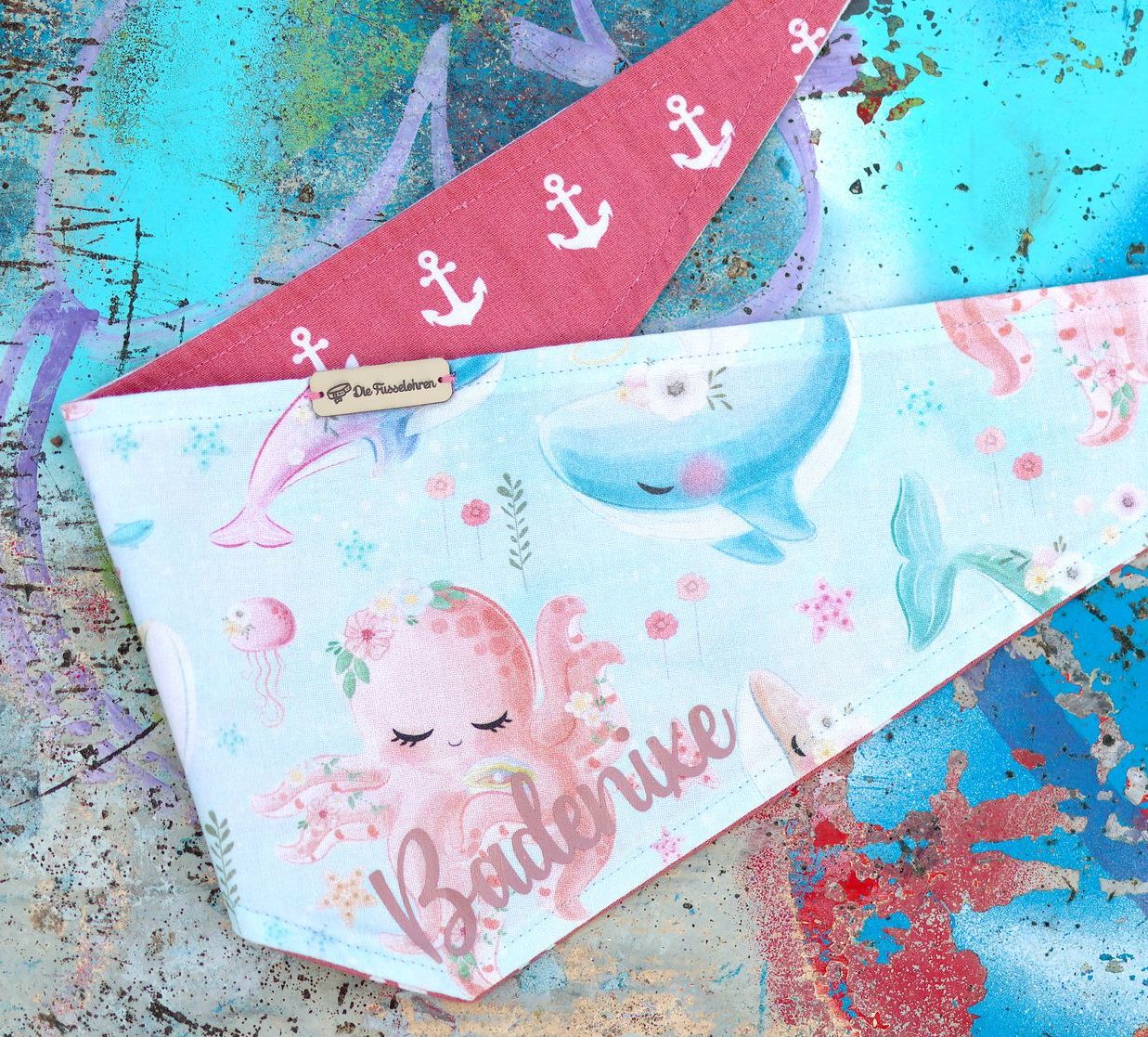 *Sofortkauf* Wende-Halstuch HU 23-31cm bedruckt