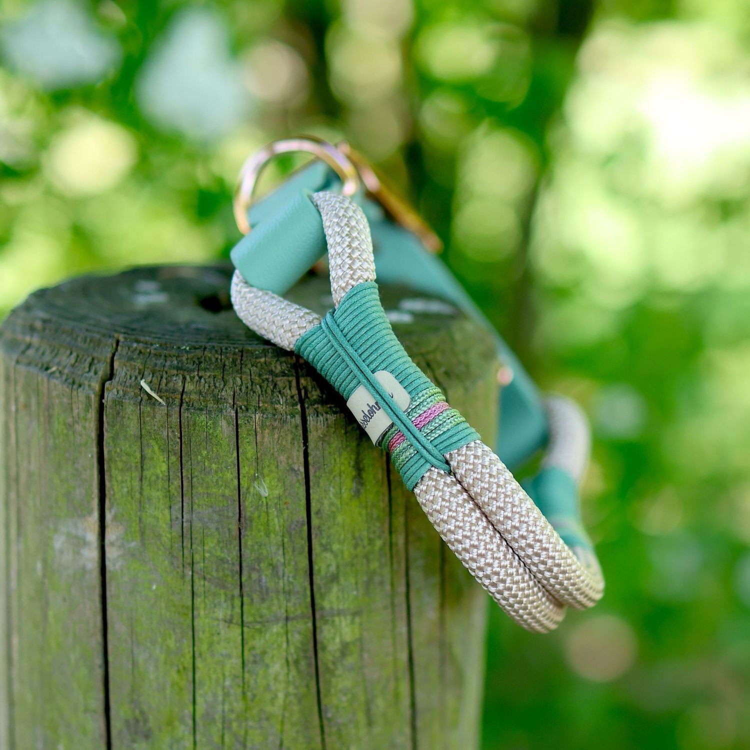 *Sofortkauf* Halsband HU 34-40cm Premium Tau