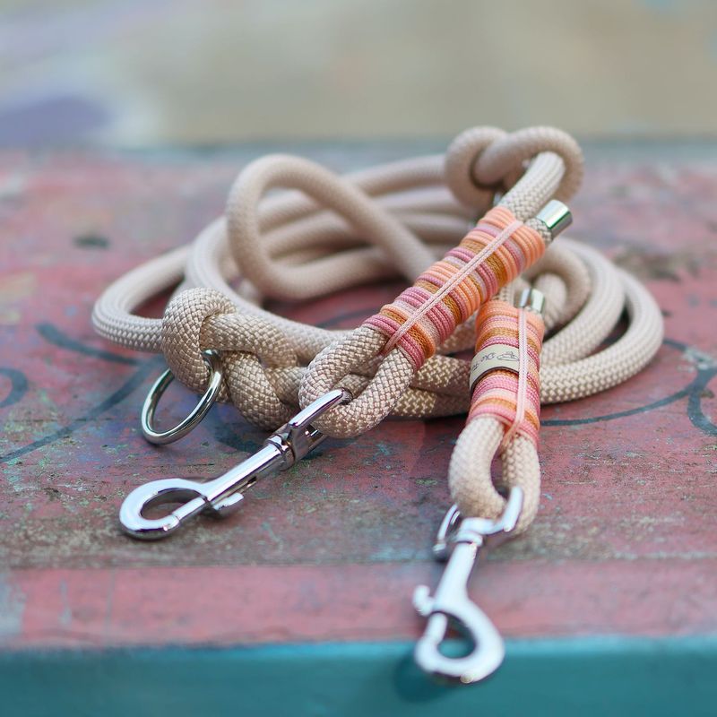 Leine aus Tau Design Peach