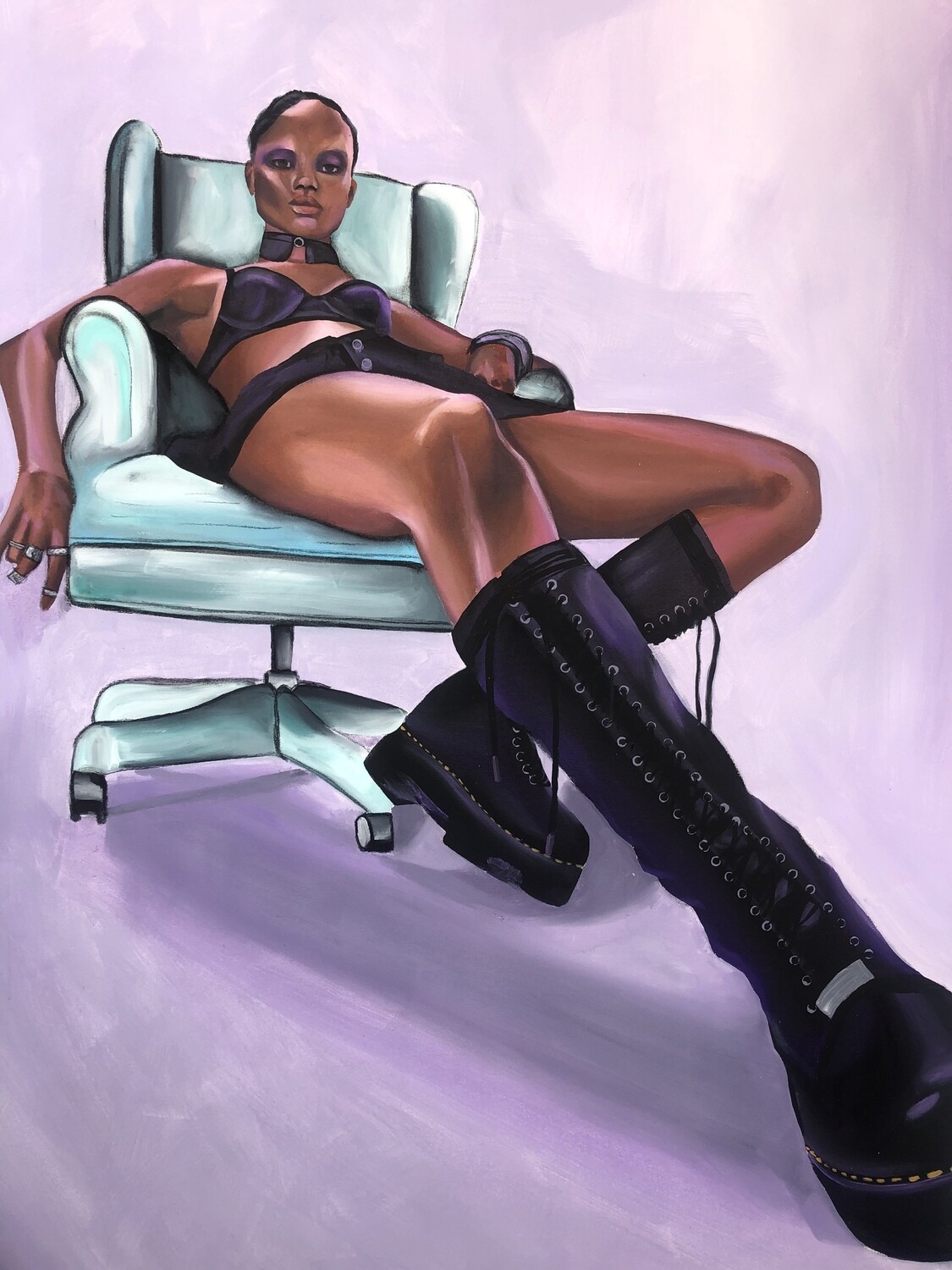 Chair Girl Print