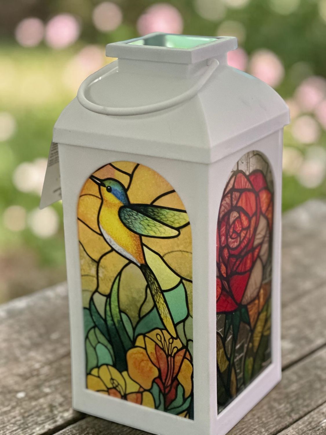 Personalized Mother’s Day Lantern | Custom Kids Names, Stained Glass Look Acrylic Garden Light