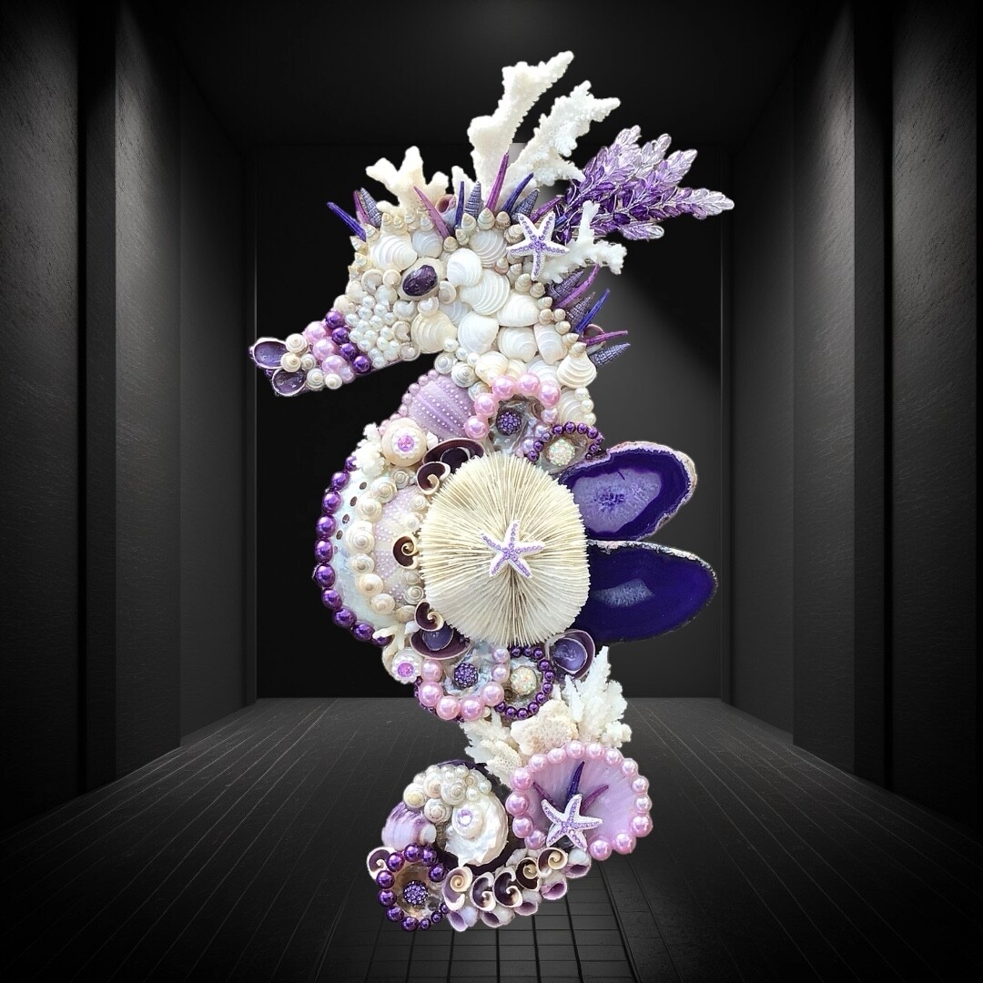 Purple Seahorse Decor