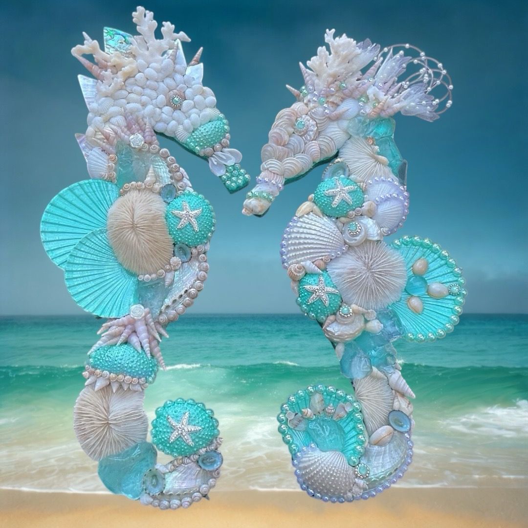 Ocean Green Seahorse Couple